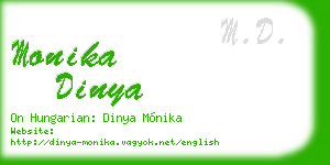 monika dinya business card